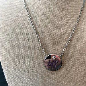 Lia Sophia - BFF Silver Cut Crystal Necklace